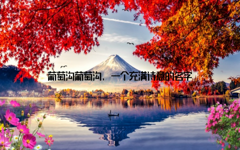 葡萄沟葡萄沟, 一个充满诗意的名字