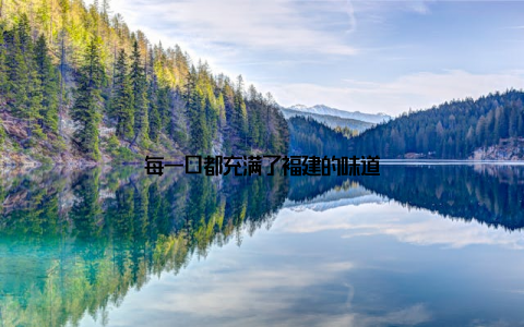 每一口都充满了福建的味道